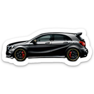 Mercedes a45 black phase 1 sticker