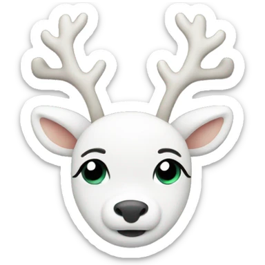 cute white reindeer sticker