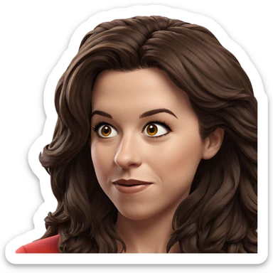 brown haired girl portrait sticker