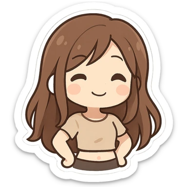 white-girl-with-long-brown-hair-wearing-crop-top sticker
