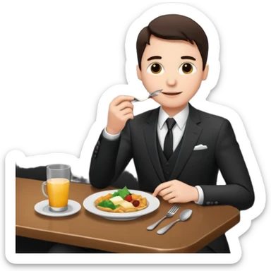 someone who eats in restaurants high above the city
 sticker