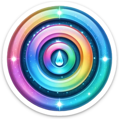 Glitter inner ciclo sticker