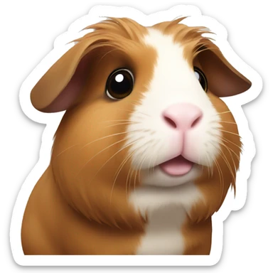 Guinea pig brown sticker