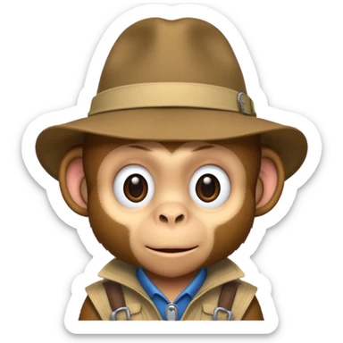explorer monkey sticker