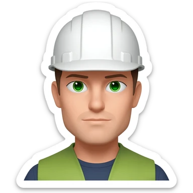 Ingeniera civil con ojos verdes sticker