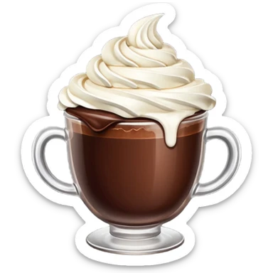 chocolate desert in cup sticker
