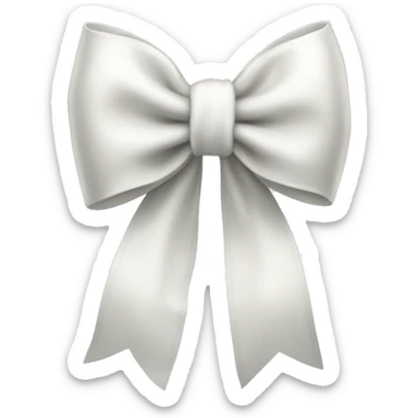 White asthetic clean Christmas bow  sticker