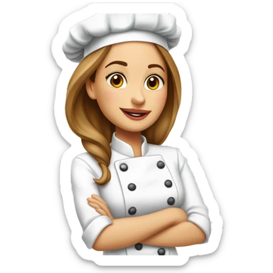 Giada de Laurentiis wearing a chef's hat chef's kiss emoji sticker