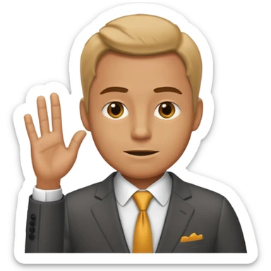 A cheapskate guy who asks 50/50 sticker