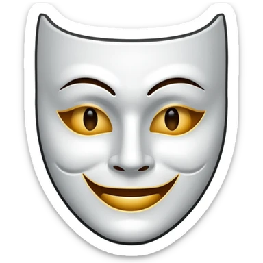 Theatre mask (smiling+tragedy) sticker