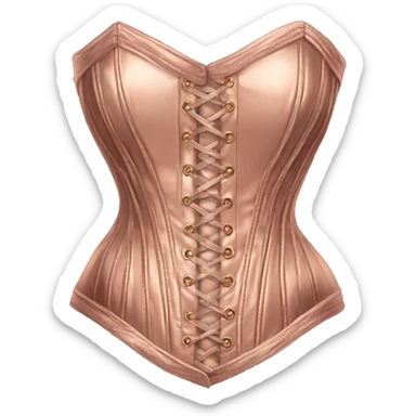 Realistic rose gold coloured corset  sticker
