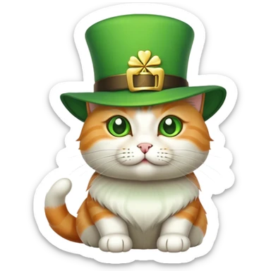 Saint Patrick’s day cat sticker