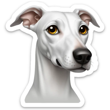 aristocrat dog galgo all white  sticker