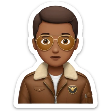 aviator jacket with no badges sticker