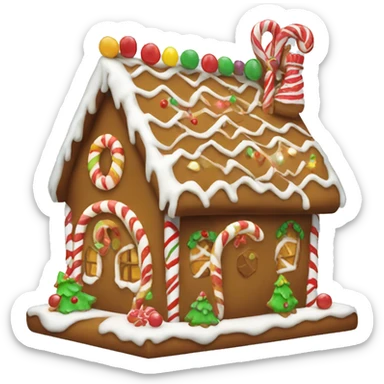 Christmas gingerbread house  sticker