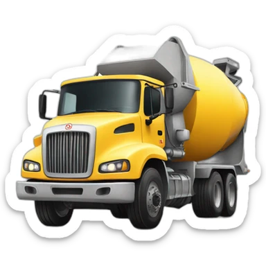 concrete-mixer truck sticker