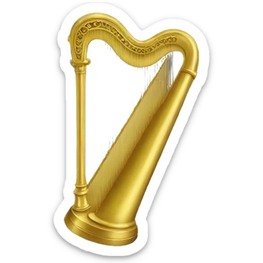 a gold harp sticker