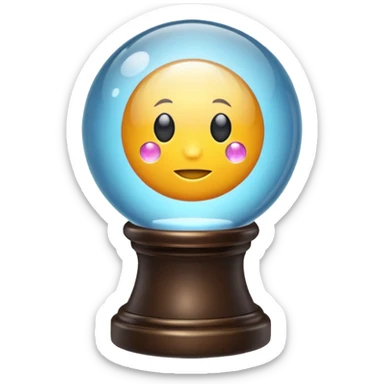 Crystal ball on a stand sticker