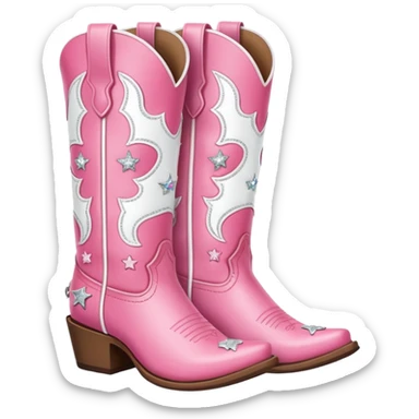 cowgirl boots cute a tiny bit of red on it NO TEAL a little girlie sticker