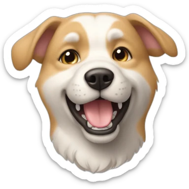 Chien mangent un chat sticker