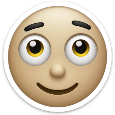 Circle Face in Color Black with Eyes in "X" sticker