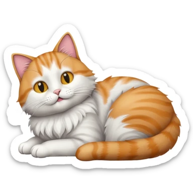 cat laying on its back sticker