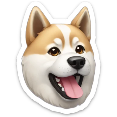 Akita happy sticker