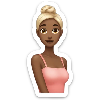 a girl who is doing her skincare sticker