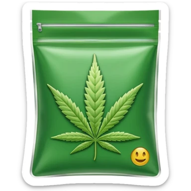 cannabis weed pack zip transparent sticker