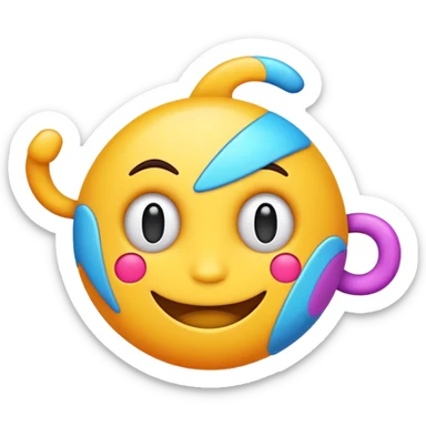 the word 'GLATT' in funky colorful text emoji with a sense of movement, playful and energetic style sticker