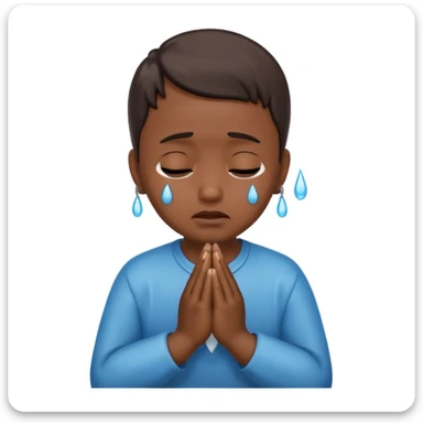 😭+🙏🏿 sticker