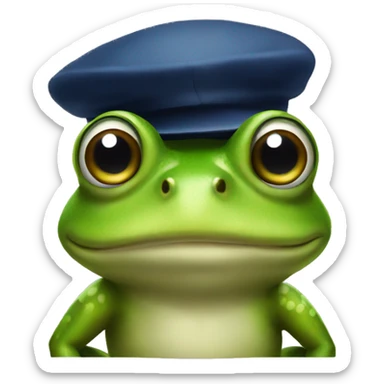 Frog with a cap nyc  sticker
