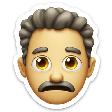 Grossed out stinky face sticker