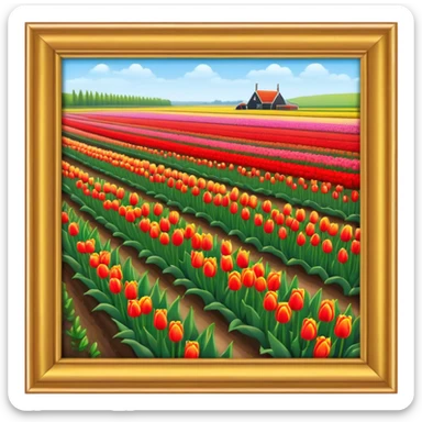 Dutch Tulip field sticker