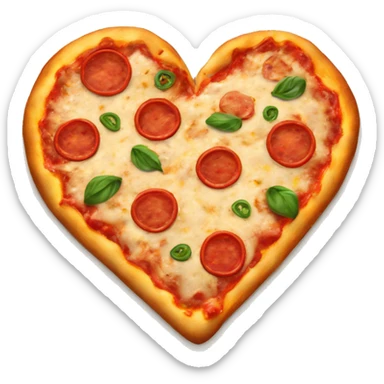 Pizza heart  sticker