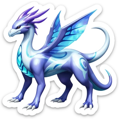 lugia-dialga-suicune-hybrid, marbled glass markings, full body sticker