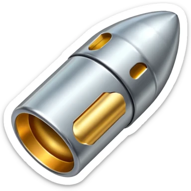 a single bullet sligly ratated to the right side sticker