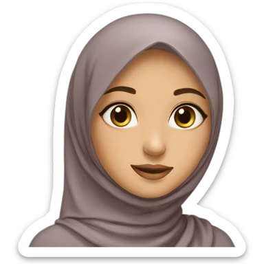 A beautiful girl in hijab celebrating her birthday sticker
