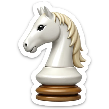 white chess knight sticker