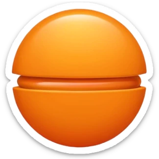 Orange Round Pill with line down middle sticker