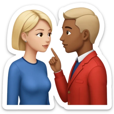 back and forth turn taking during a face to face conversation between two humans sticker