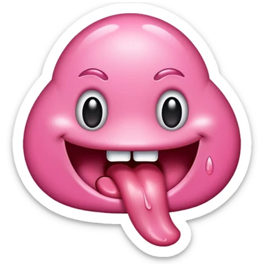 Tongue with drool  sticker
