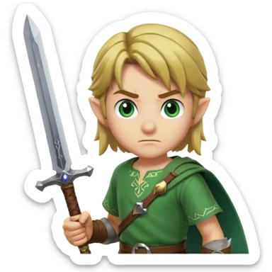 nintendo Link with his sword sticker