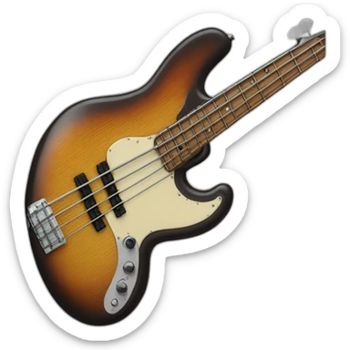 bass con brazos musculosos sticker