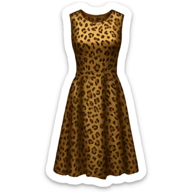 leopard print dress sticker
