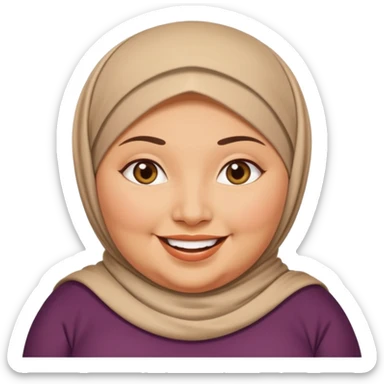 fat woman in hijab sticker