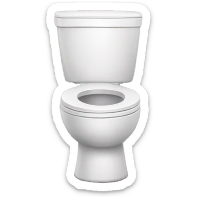 Toilet with a head sticker