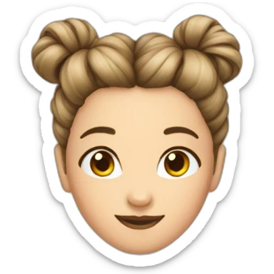 hair bun sticker