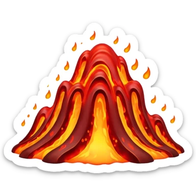 red lava wave sticker