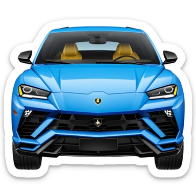 lamborghini urus de face bleu sticker